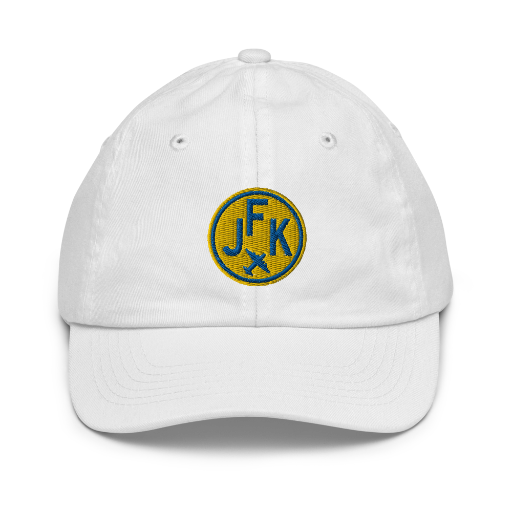 Roundel Kid's Baseball Cap - Gold • JFK New York City • YHM Designs - Image 06