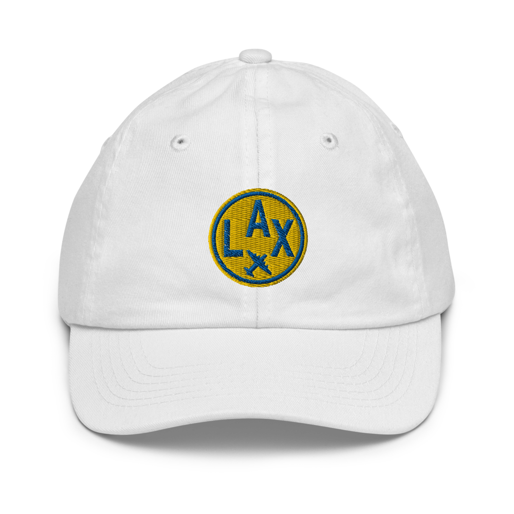 Roundel Kid's Baseball Cap - Gold • LAX Los Angeles • YHM Designs - Image 06