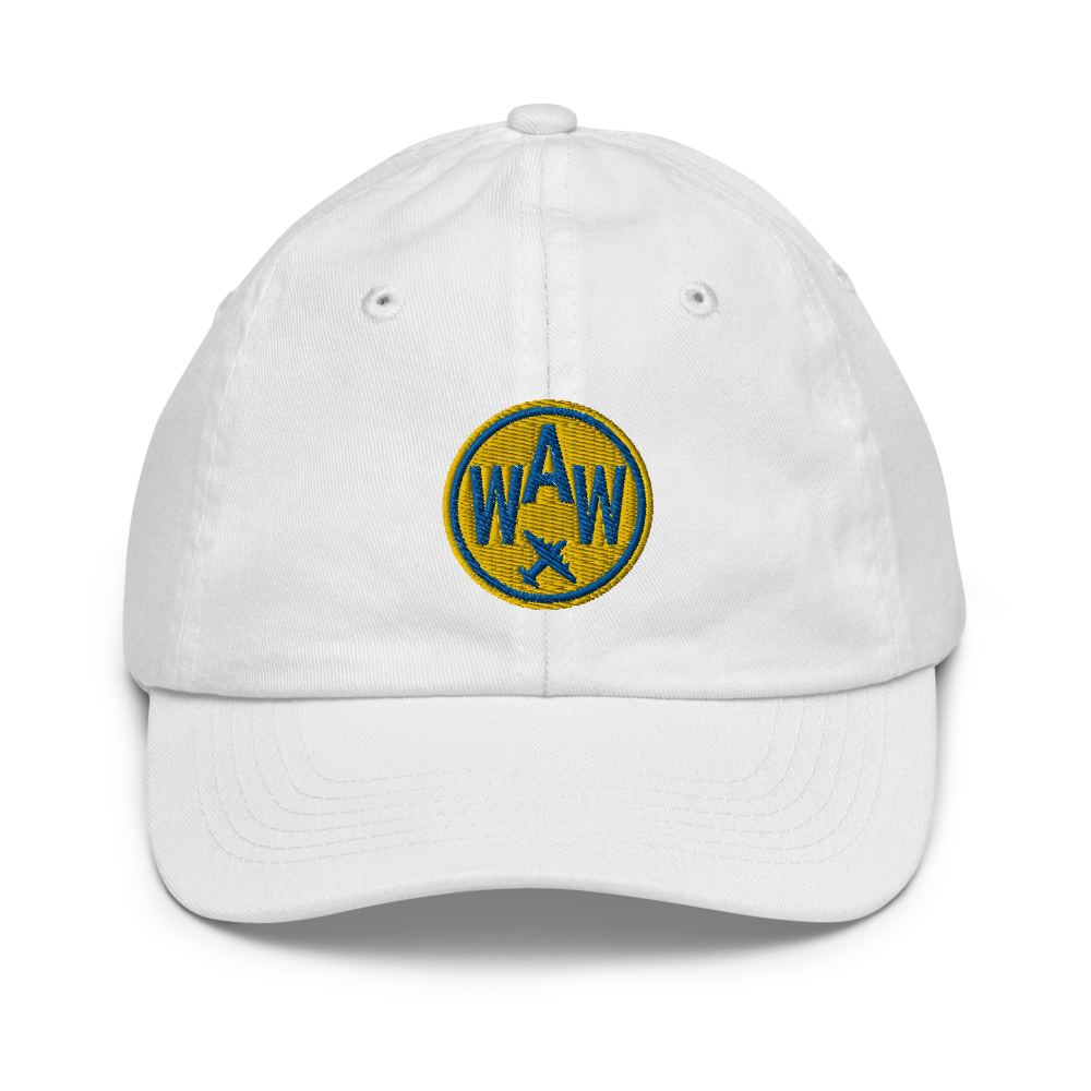 Roundel Kid's Baseball Cap - Gold • WAW Warsaw • YHM Designs - Image 06